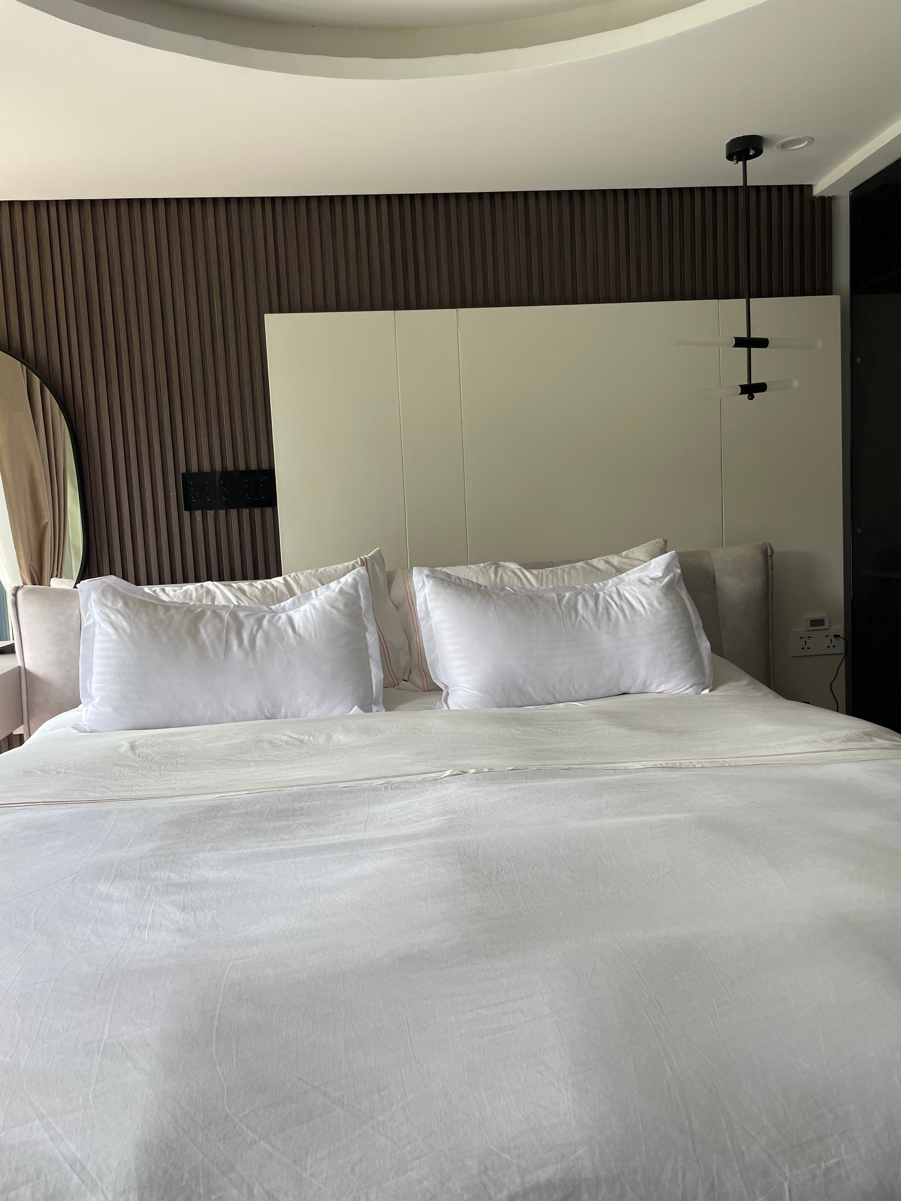 High-quality headboard detail showing craftsmanship