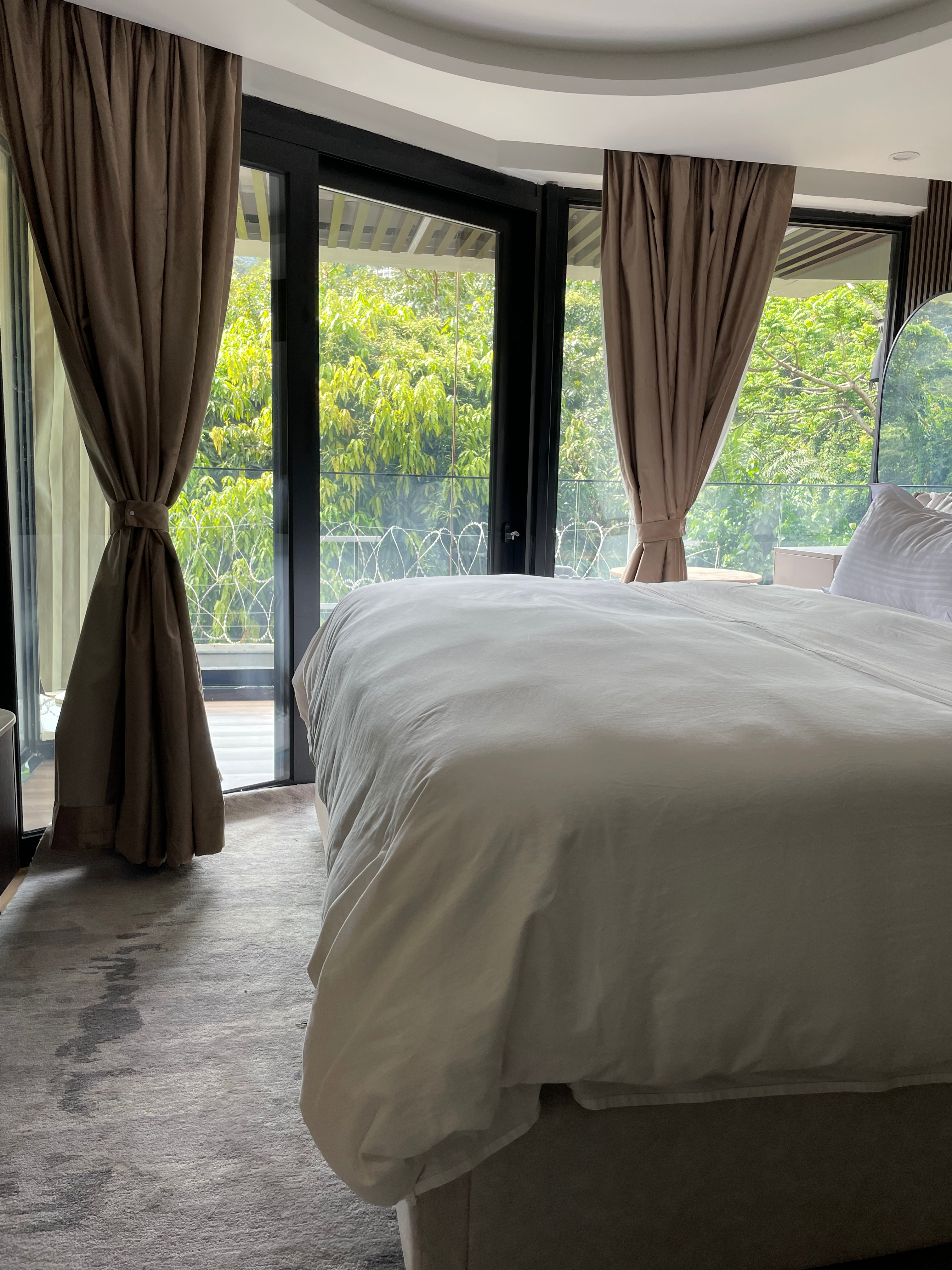 Panoramic forest view from bedroom